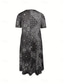preiswerte Blumenkleid-Damen Midikleid A Linie Kleid Sommerkleid Lässig Täglich Normale Passform Paisley-Muster Kurzarm Quadrathals Rosa Rote Blau Grau Sommer