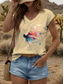cheap Animals Tank Top-Women&#039;s Graphic Animal Butterfly Camisole Tank Top Vintage Tropical Stylish Sleeveless Short Sleeve V Neck Regular Tops Daily Print Black White Yellow Pink Blue Summer Spring