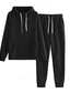 cheap Women&#039;s Blouse Suits-Women&#039;s Fashion Streetwear Daily Pants Sets Long Sleeve Hooded Solid Color Casual Daily Black Pink Red Summer Regular Fit