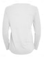 preiswerte Einfarbiges T-Shirt-Damen Bluse Peplum Einfarbig Stylisch Casual Lange Ärmel Rundhalsausschnitt Reguläre Tops Daily Rüsche Knöpfe Schwarz Weiß Hellgrün Himmelblau Orange Sommer Frühling Herbst
