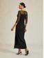 economico Abiti da festa-Per donna Abito maxi Tubino Elegante Compleanno Formale Tinta unica Manica 3/4 Girocollo Nero