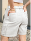 cheap Bermuda Shorts-Women&#039;s Normal Cargo Shorts Casual Daily Knee Length Medium Waist Solid Color Multi Pocket Comfy Quick Dry Moisture Wicking Micro-elastic Outdoor Black White Gray Summer Regular Fit