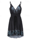 cheap Boho Dress-Women&#039;s Mini Dress Boho Dress Western Dress Fashion Classic Modern Outdoor Vacation Holiday Regular Fit Flower Sleeveless V Neck Black Summer