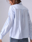 cheap Stripe&amp;Geometric Tops-Women&#039;s Shirt Button Down Blouse Floral Striped Elegant Bohemia Vintage Long Sleeve Shirt Button Down Blouse Collar Regular Tops Work Daily Holiday Embroidered 1# Original light blue-BLUE