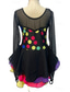 ieftine Rochii de patinaj artistic-Rochie de Patinaj Artistic Pentru femei Fete Πατινάζ στο πάγο Rochii Ținute Multicolor Spandex Înaltă Elasticitate Antrenament Competiție Ținută Patinaj Confecționat Manual Peteci Manșon Lung Patinaj