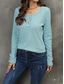 cheap Plain Tops-Women&#039;s Blouse Solid Color Stylish Casual Long Sleeve Scoop Neck Regular Tops Daily Buttons Black White Pink Wine Blue Summer Spring Fall