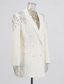 abordables Blazers et Gilets-Femmes Blazer Manteau de sport Formel robe demoiselle d honneur Strass Élégant manche longue Revers de pointe Double Boutonnage