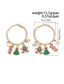 voordelige Dames ketting-dames kerst peperkoek en sneeuwvlok bedel ketting en oorbellen en armband met gouden ketting - schattige vakantie sieraden voor kerstvieringen