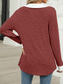 cheap Plain Tops-Women&#039;s Shirt Solid Color Stylish Casual Long Sleeve V Neck Regular Tops Daily Patchwork Black Red Blue Fuchsia Spring Fall
