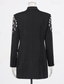 abordables Blazers et Gilets-Femmes Blazer Manteau de sport Formel robe demoiselle d honneur Strass Élégant manche longue Revers de pointe Double Boutonnage