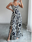 cheap Vacation Jumpsuit-Women&#039;s Normal Jumpsuit Elegant Floral Sleeveless Wide Leg V Neck High Waist Print Vacation Daily Regular Fit Black Red Navy Blue Summer