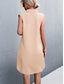 voordelige Eenvoudige jurk-Dames Mini-jurk Zonnejurk Zomerjurk Casual Dagelijks Normale pasvorm Effen Kleur Mouwloos Overhemdkraag Leger groen Zwart Rood Beige Zomer