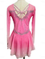 baratos Vestidos de Patinação Artística-Vestidos para Patinação Artística Mulheres Para Meninas Patinação no Gelo Vestidos Cinza escuro Violeta Roxo Com Transparência Elastano Elasticidade Alta Treino Ensaio / Prática Competição Roupa para