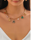 voordelige Dames ketting-dames kerst peperkoek en sneeuwvlok bedel ketting en oorbellen en armband met gouden ketting - schattige vakantie sieraden voor kerstvieringen