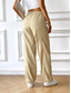 cheap Pants-Women&#039;s Sweatpants Chinos Fashion Streetwear Full Length High Waist Plain Elastic Waistband Comfy Soft Comfortable Micro-elastic Outdoor Street Apricot Gray Summer Spring Regular Fit