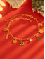 voordelige Dames ketting-dames kerst peperkoek en sneeuwvlok bedel ketting en oorbellen en armband met gouden ketting - schattige vakantie sieraden voor kerstvieringen