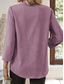 cheap Shirts-Women&#039;s Cotton Linen Shirts Solid Color Stylish Casual Long Sleeve V Neck Regular Tops Daily Buttons Blue Purple Green Khaki Beige Summer Spring