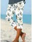 cheap Graphic Leggings-Women&#039;s Leggings Capri Pants High Elasticity Vacation Fashion Hawaiian Ankle-Length Mid Waist Floral Printing Thermal Warm Breathable Soft  Vacation Casual Daily Gray Green Summer Spring Regular Fit
