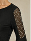 abordables Blouses Élégantes-Femmes Hauts Élégants A Volants Paillettes Œillet Élégant Quotidien Dames Manche 3/4 Manche flottante Col Bateau Hauts Réguliers Quotidien Travail robe demoiselle d honneur Noir Printemps Automne