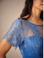 cheap Dress Sets-Women's Wedding Guest Jacket Dress Lace Dress Chiffon Dress Cocktail Dresses Formal Dresses Cardigan Ruched Long Sleeve Cocktail Party Blue Spring Summer Fall
