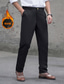 cheap Slim-Men's Dress Pants Fleece Pants Trousers Chinos Slacks Pocket Buttons Plain Comfort Formal Party Work Fashion Classic Style Black Micro-elastic