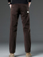 abordables Delgado-Hombre pantalones de traje Pantalones de Pana Pantalones Chinos Bolsillo Botones Plano Comodidad Formal Fiesta Trabajo Moda Estilo clásico Negro Vino Microelástico