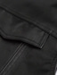 abordables Chalecos-Hombre Chaleco Chaleco de piel sintética Exterior Diario Moda Casual Primavera Otoño Bolsillo Cuero sintético Cómodo Plano Cremallera Escote Chino Ajuste regular Negro Chaleco