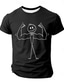 cheap Men&#039;s Funny T shirts-Men&#039;s Funny Gym Graphic T-Shirt | Stick Figure Muscle Flex Short Sleeve
