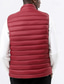preiswerte Herren Steppweste-Herren Steppweste Weste Gilet Urlaub Täglich Date Mode Lässig Winter Tasche Nylon Warm Bequem Einfarbig Reisverschluss Stehkragen Normale Passform Schwarz Gelb Wein Armeegrün Weste