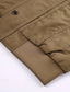 billige Cargo jakker-Herre Utility jakke Cargo jakke Feriereise Daglig Hold Varm Lomme Høst Vinter عادي Mote Klassisk Knaphul Normal Svart Kakifarget Militærgrønn Jakker