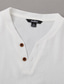 ieftine Tricou casual Henley-Bărbați Cămașă Henley Tee Top Mânecă scurtă Simplu Modă Designer De Bază În V Vacanță Stradă Ieșire Vară Bleumarin Negru Alb Tricou Henley