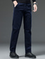 abordables Delgado-Hombre pantalones de traje Pantalones de Pana Pantalones Chinos Bolsillo Botones Plano Comodidad Formal Fiesta Trabajo Moda Estilo clásico Negro Vino Microelástico