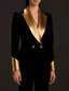 ieftine Costume de damă-Pentru femei Costume din 2 piese Oficial Invitat la nunta Crep stretch Elegant minimalist Manșon Lung Lungime Podea Vârful lapel Cu Doi Nasturi