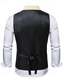 abordables Chaleco de hombre-Hombre Chaleco Vacaciones Fiesta Negocio Moda Casual Primavera Otoño Bolsillo Botones Lentejuela Poliéster Cómodo Plano Recto 1 botón Diseño Ajuste regular Dorado Chaleco