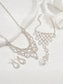 voordelige Dames ketting-Kristallen bruidssieradenset voor dames - elegante ketting, armband, ring en oorbellen met strass voor bruiloften, gala's en formele gelegenheden