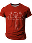 cheap Men&#039;s Funny T shirts-Men&#039;s Funny Gym Graphic T-Shirt | Stick Figure Muscle Flex Short Sleeve