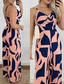 billiga semester jumpsuit-Dam Vanligt Jumpsuits Aktiv Grafisk Ärmlös V-hals Hög midja Öppen rygg Semester Dagligen Normal Svart Rodnande Rosa Blå Sommar