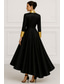 billige Tuxedokjoler-Dame Smokingkjole A-linje Bryllup Formell Bryllupsgjest Sateng Elegant Langermet Asymmetrisk Peak Lapel