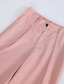 economico Sciolto-Per uomo Pantaloni Eleganti Pantaloni Chinos Tasca Bottoni Semplice Comodità Formale Feste Lavoro Moda Stile Classico Rosa Micro-elastico