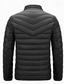 billiga Herrdunjackor och -parkas-Herr Vinterkappa Pufferjacka Vadderad jacka Ficka Polyester Semester Dagliga kläder Datum Normal Mode Ledigt Bekväm Håller värmen Vinter Enfärgad / vanlig färg Svart Mörkblå Grå Pufferjacka