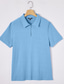 abordables Polo Classique pour Hommes-Homme Polo à fermeture éclair Texturé Vacances Occasionnel Revers Zip quart Manche Courte Mode Basique Uni A côtes Quart de zip Été Coupe Slim Bleu Ciel Blanche bleu marine Gris Polo à fermeture