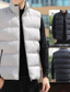 halpa Miesten Pufferi Liivi-Miesten Puffer Vest Liivi Gilet Loma Päivittäin Deitti Muoti Vapaa-aika Talvi Tasku Polyesteri Pidä lämpimänä Mukava Yhtenäinen väri Vetoketju Stand-kaula-aukko Normaali Musta Rubiini Sininen Harmaa