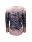 cheap Boho tee-Women's T Shirt Zipper Print Graphic Tribal Fashion Casual Long Sleeve Crew Neck V Neck Regular Tops Daily Blue Pink Purple Green Spring Fall Winter