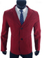 ieftine Sacouri clasice pentru bărbați-Bărbați Blazer Afaceri Petrecere cu cocktail Petrecere Nuntă Modă Casual Primăvară Toamnă Poliester Simplu Buzunar Nasturi Comfortabil Cu Un Nasture Blazer Negru Roșu-aprins Albastru piscină Mov