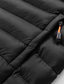 billiga Herrdunjackor och -parkas-Herr Vinterkappa Pufferjacka Vadderad jacka Ficka Polyester Semester Dagliga kläder Datum Normal Mode Ledigt Bekväm Håller värmen Vinter Enfärgad / vanlig färg Mörkgrå Svart Vit Gul Pufferjacka