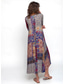 billiga Boho-klänning-Dam Maxiklänning Sheath Dress T shirtklänning Semester Ledigt Boho Helgdag Datum Normal Blommig Grafisk Geometrisk Långärmad Rund hals Blå Mörklila Rodnande Rosa Rubinrött Vår Höst