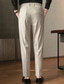 abordables Delgado-Hombre Pantalones pantalones de traje Pantalones de Pana Chinos Bolsillo Botones Plano Comodidad Diario Negocio Trabajo Moda Estilo clásico Negro Caqui Microelástico
