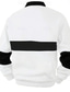 halpa Miesten rugby poolo-Miesten Vaakasuuntaiset nauhat Rugby Polo Cable Knit Polo Pitkähihainen Poolopaidat Kauluspaidat Vapaa-aika ulko- Urheilu- ja treenivaatteet Arki-asut 3D-tulostus Napit Kevät Syksy Musta Valkoinen