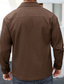 preiswerte Lässige Jacken-Herren Leichte Jacke Freizeitjacke Urlaub Täglich Atmungsaktiv Jacquard Tasche Frühling Herbst Einfach Mode Klassisch Revers Regulär Dunkelgrün Braun Jacken