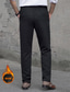 cheap Slim-Men's Dress Pants Fleece Pants Trousers Chinos Slacks Pocket Buttons Plain Comfort Formal Party Work Fashion Classic Style Black Micro-elastic